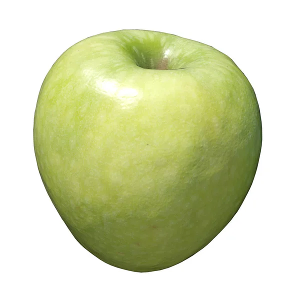 Apple Granny Smith Ilustrace Izolované Bílém Pozadí — Stock fotografie