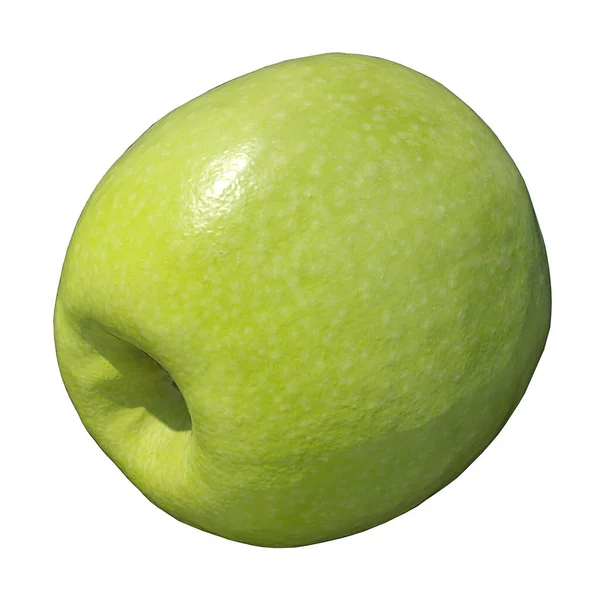 Apple Granny Smith 3D插画 白色背景上孤立的 — 图库照片