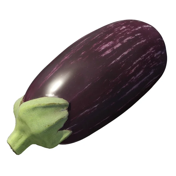 Aubergine Illustratie Geïsoleerd Witte Achtergrond — Stockfoto