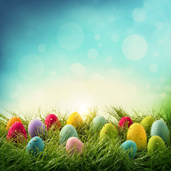 Colorful easter eggs