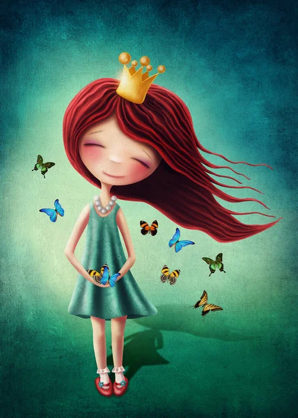 Little fairy girl — Stock Photo, Image