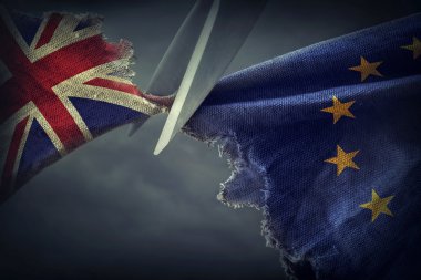Birleşik Krallık ve Avrupa Birliği bayrakları