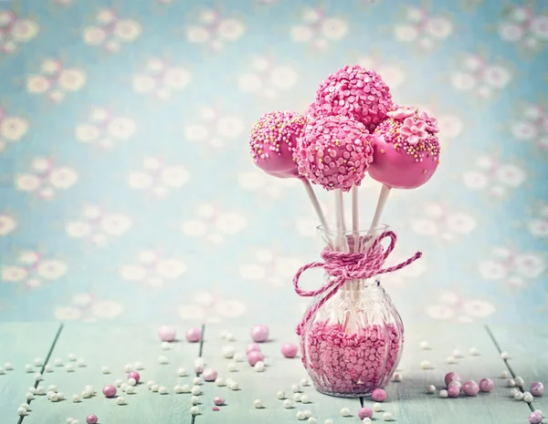 Rosa Cake Pops — Stockfoto