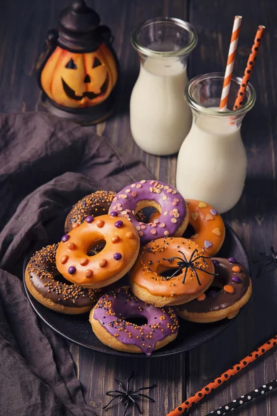 Parti için Halloween donut — Stok fotoğraf