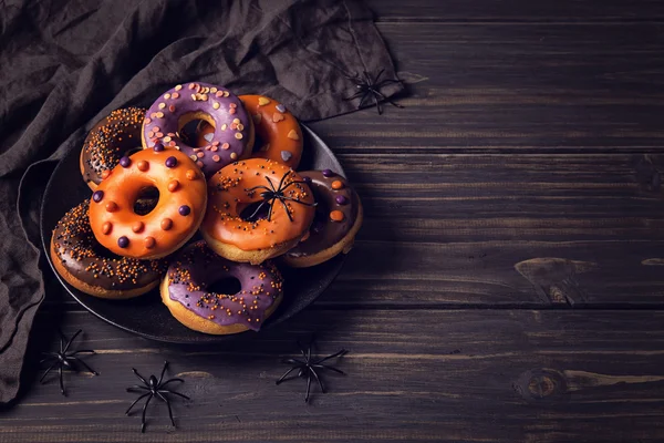 Parti için Halloween donut — Stok fotoğraf