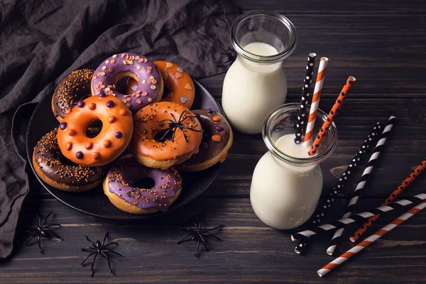 Parti için Halloween donut — Stok fotoğraf