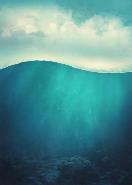 Kopyalama alanı olan sualtı soyut arkaplanı