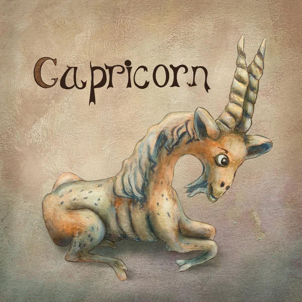 Illustration Capricorn Zodiac Tecken — Stockfoto