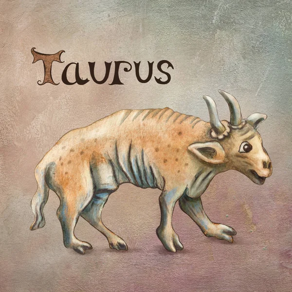 Illustratie Van Het Taurus Dierenriemteken — Stockfoto