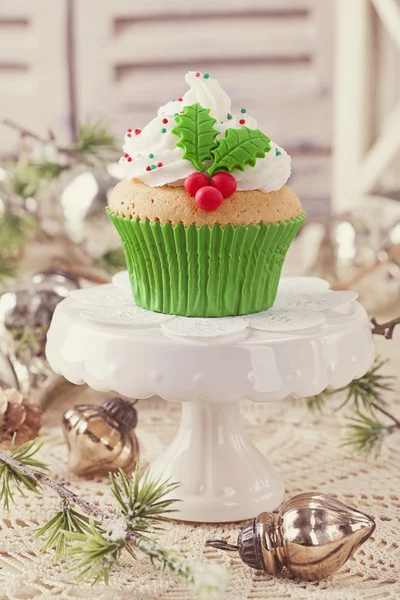 Christmas cup cake — Stock Photo, Image