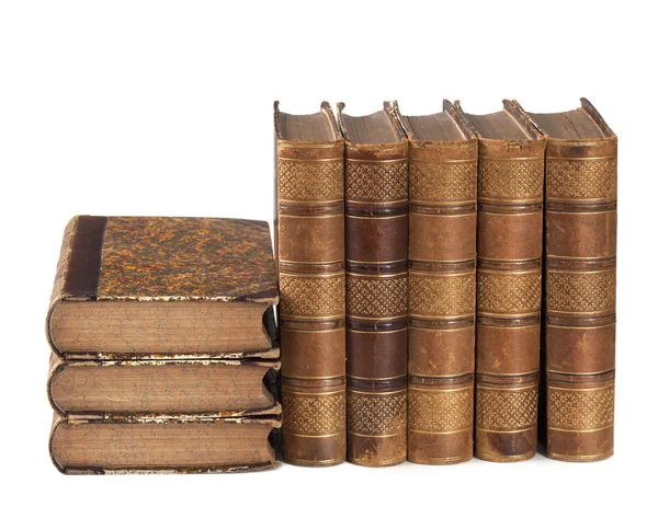 Куча древних книг — стоковое фото