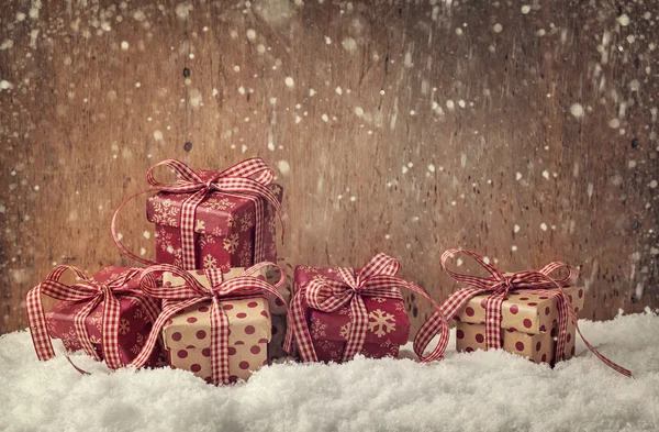 Red gift boxes — Stock Photo, Image