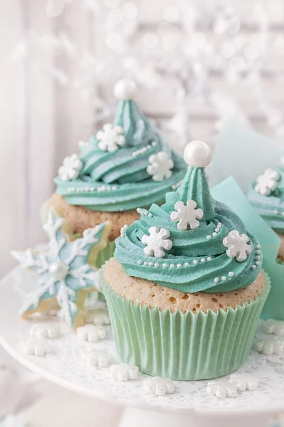 Pastel gekleurde cupcakes — Stockfoto