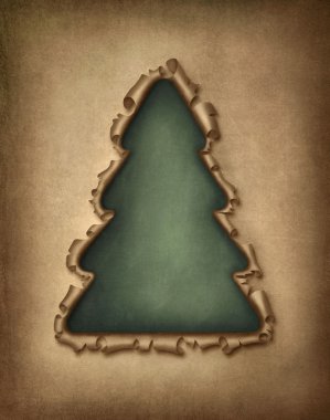 yırtık kağıt Noel ağacı