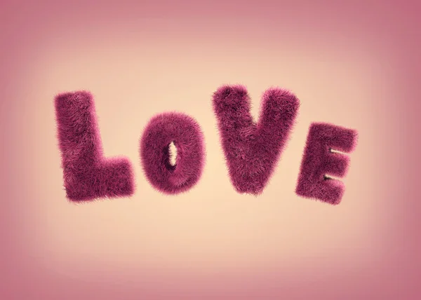 Weiche flauschige Buchstaben Liebe — Stockfoto