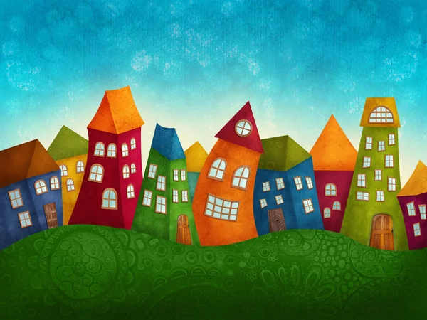 Fantasy colorful houses — Stock Photo, Image