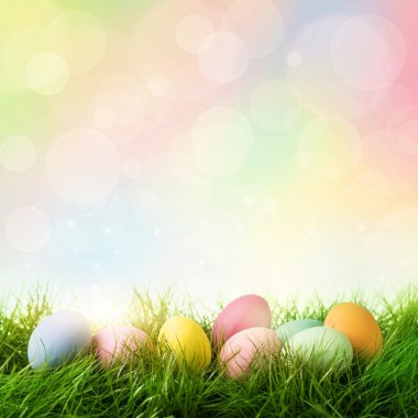 Colorful easter eggs clipart