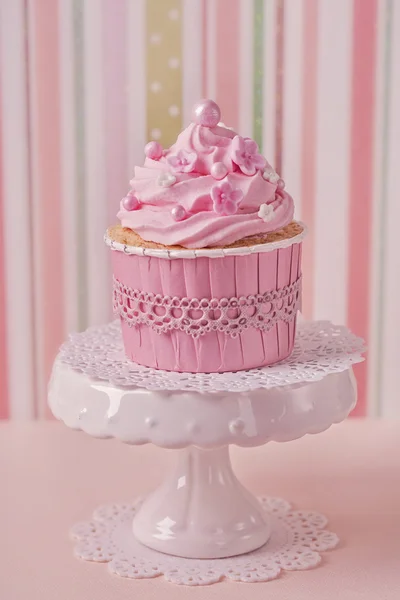 핑크 컵 케이크 — 스톡 사진