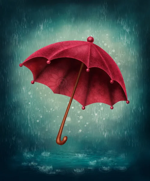 Payung merah — Stok Foto