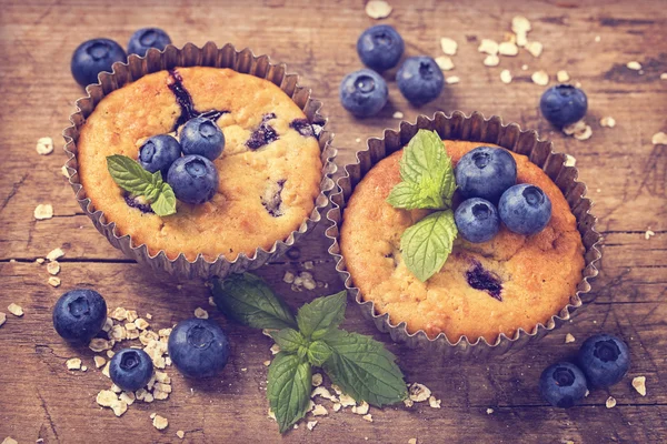 Blåbärsmuffins — Stockfoto