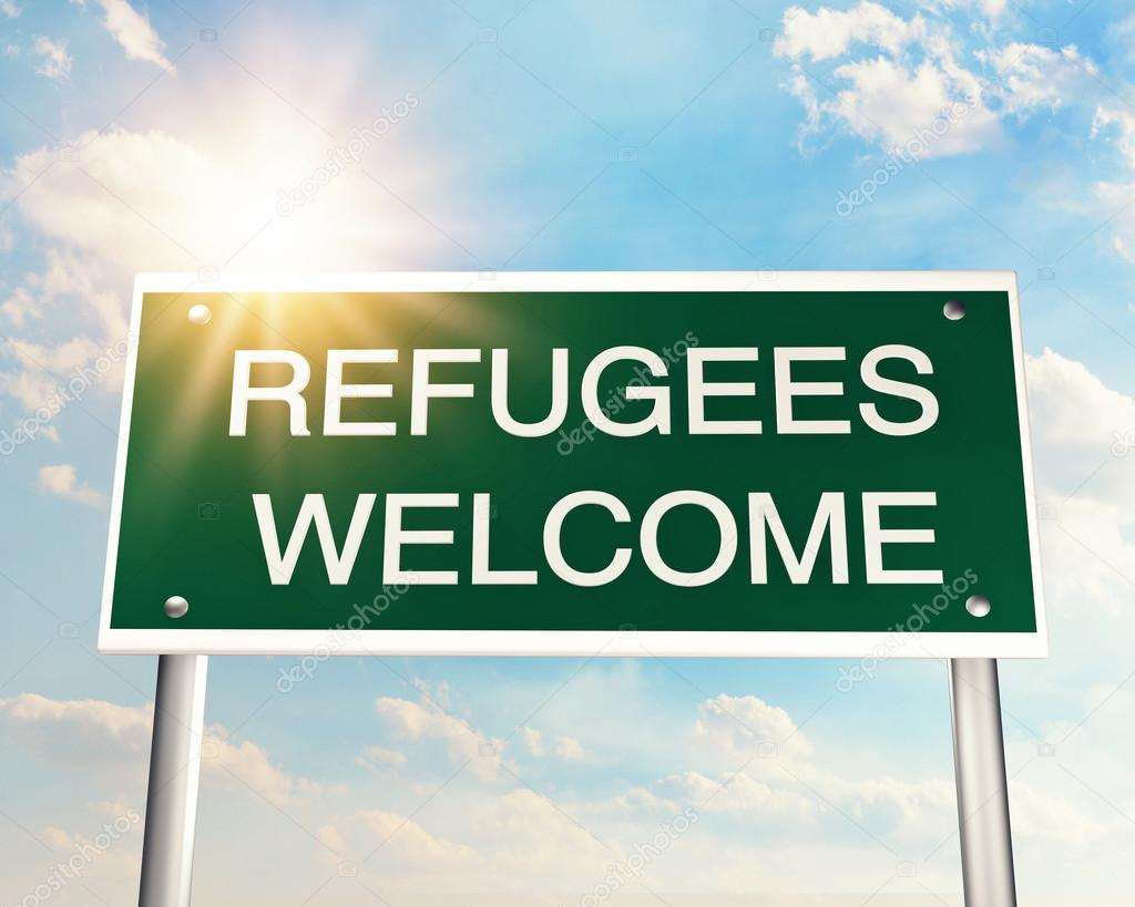 Refugees welcome symbol