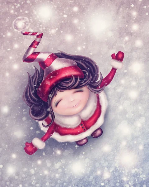 Winter fairy girl — Stock Photo, Image