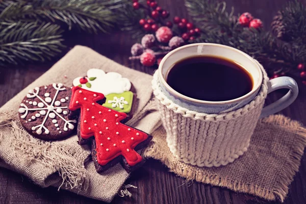 Chocolate christmas cookies — Stock Photo, Image