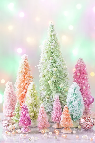 Pastel christmas trees — Stock Photo, Image
