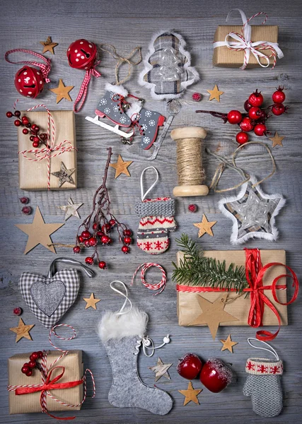 Rode Kerstdecoratie — Stockfoto