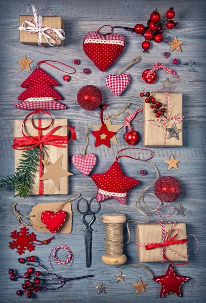 Boże Narodzenie dekoracje z prezentami — Zdjęcie stockowe