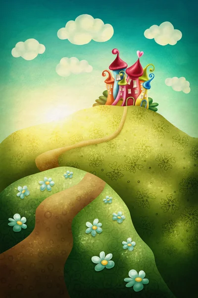 Fantasy castle illustration — Stock Photo, Image