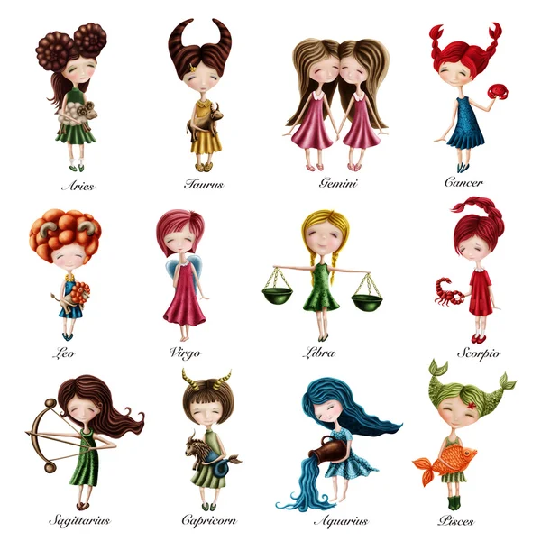 Zodiac σημάδι κορίτσια — Φωτογραφία Αρχείου