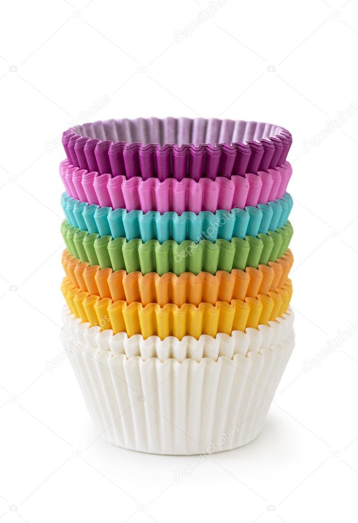 Colorful cupcake cases