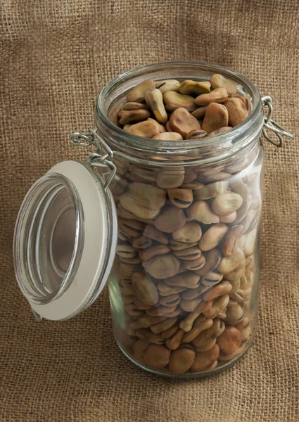 Pot with beans — Stock Photo, Image