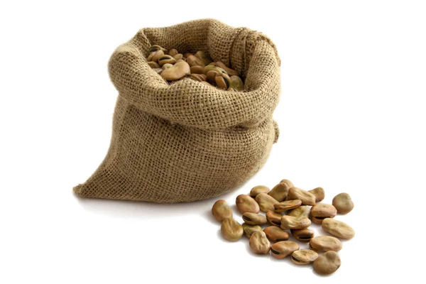 Bag with beans — Stock Photo, Image