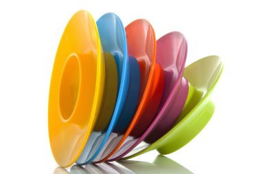 Colorful egg plates clipart
