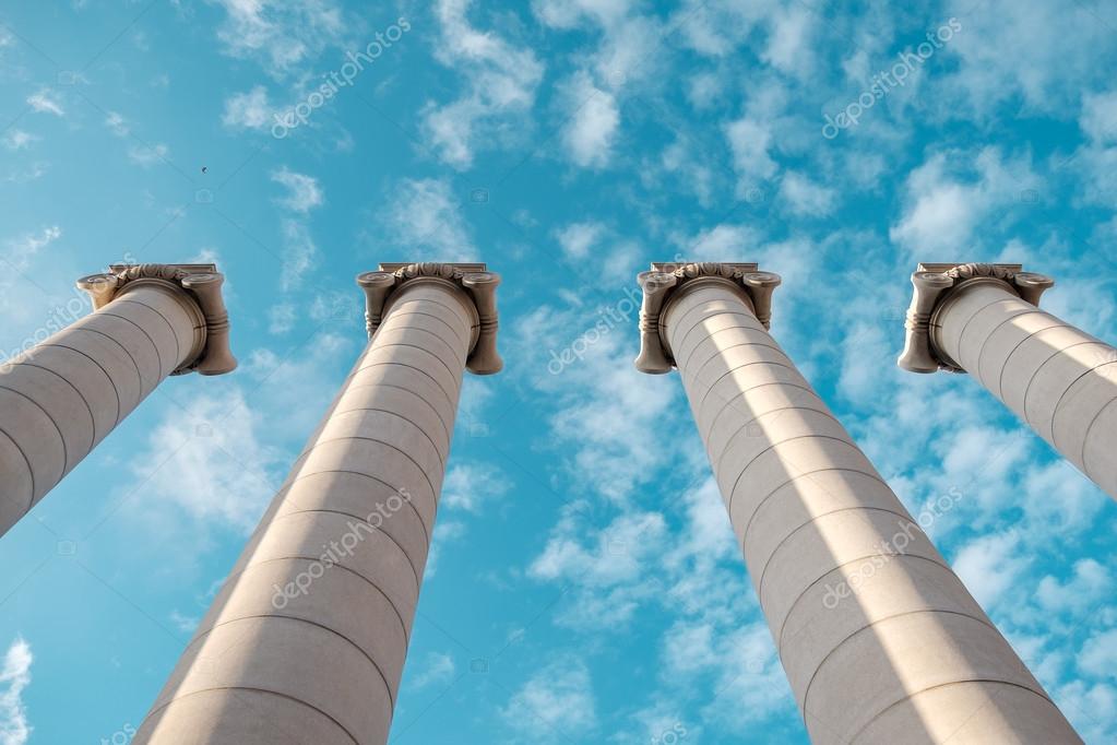 Greek columns at the sky — Stock Photo © Vadmary