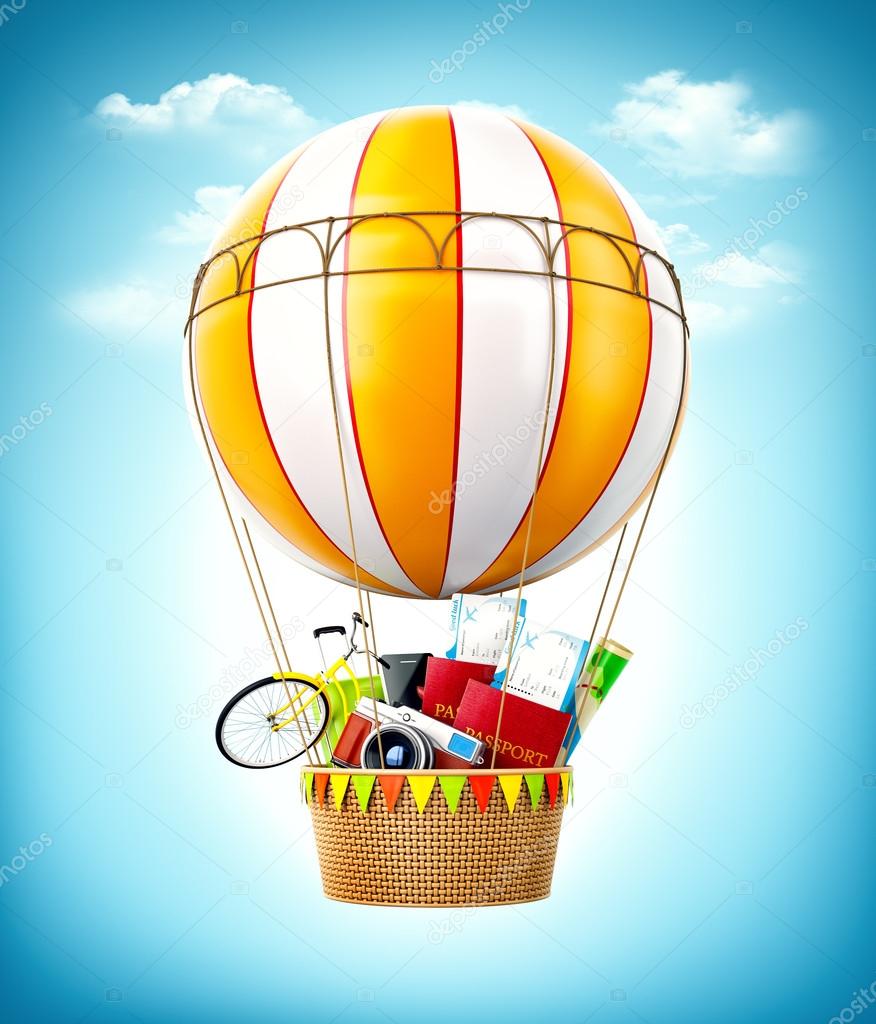 Colorful hot air balloon