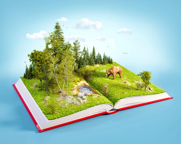 Opened red book — Stock Photo, Image