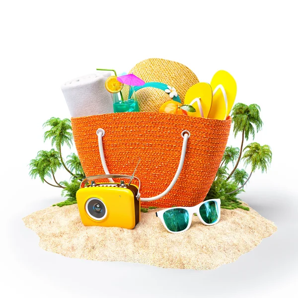 Bolsa de praia — Fotografia de Stock