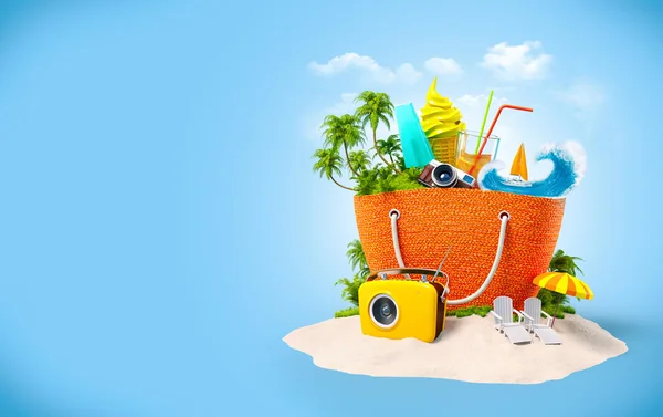 Bolsa de praia — Fotografia de Stock