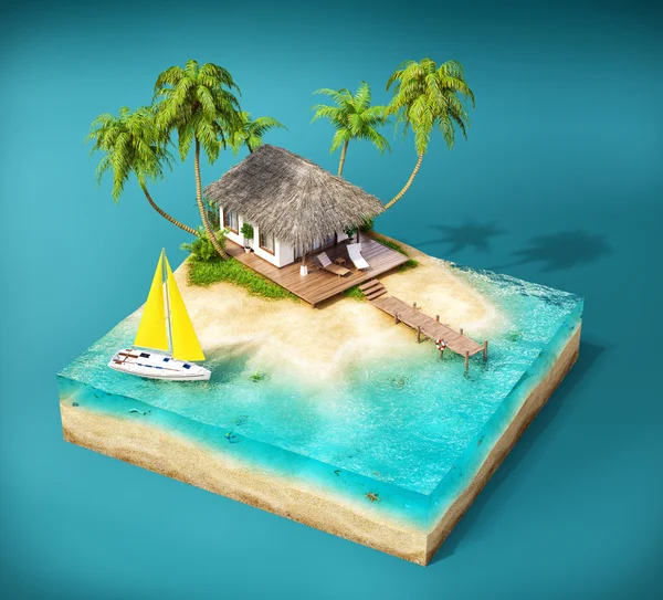 Isla tropical — Foto de Stock