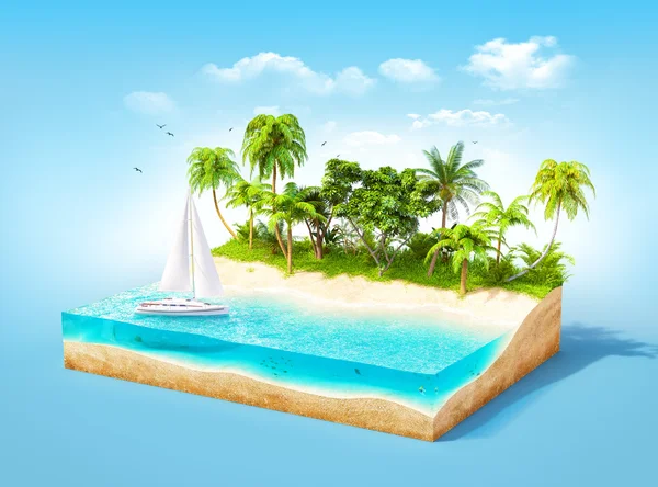 Isola tropicale — Foto Stock