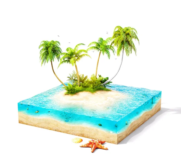 Isola tropicale — Foto Stock