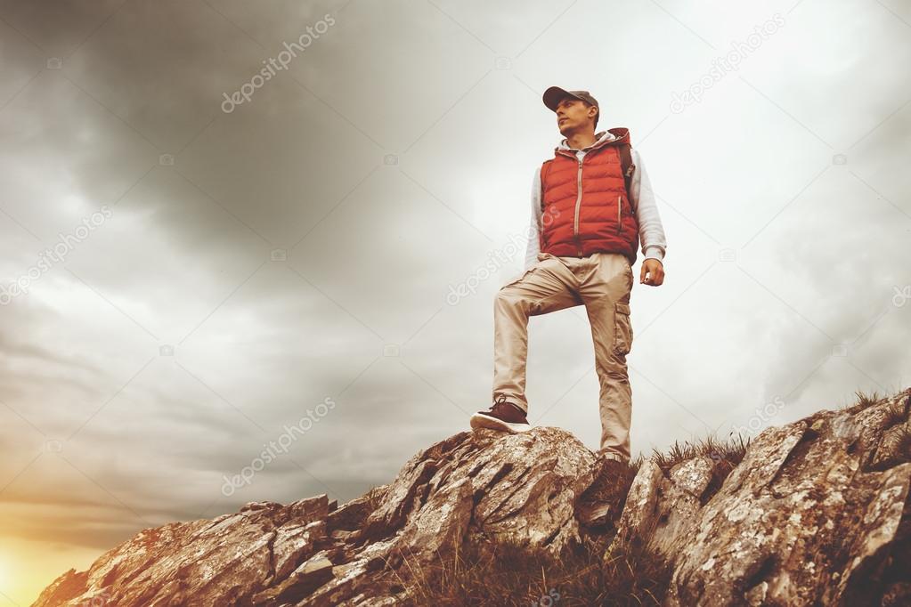 Man on a mountain