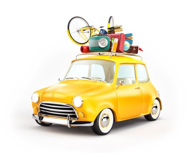  yaz seyahati illüstrasyonu 