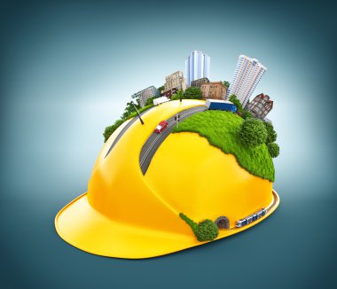 Şehir inşaat kask. 