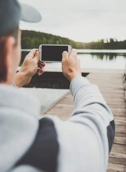 Nemen van een foto — Stockfoto