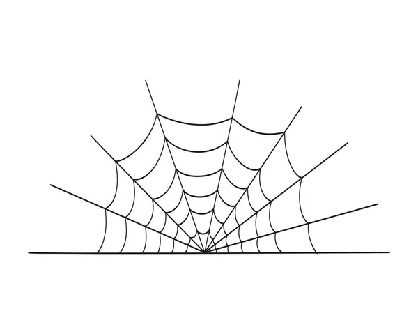 Cobweb ikon isolerad på vit bakgrund. Spindelväv struktur, element för Halloween part dekoration. Vektor skissera illustration — Stock vektor