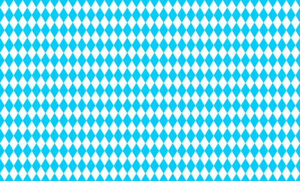 Modèle traditionnel Oktoberfest avec losange bleu et blanc. Losange bavarois fond sans couture. Couleurs du drapeau bavarois. Illustration vectorielle plate — Image vectorielle